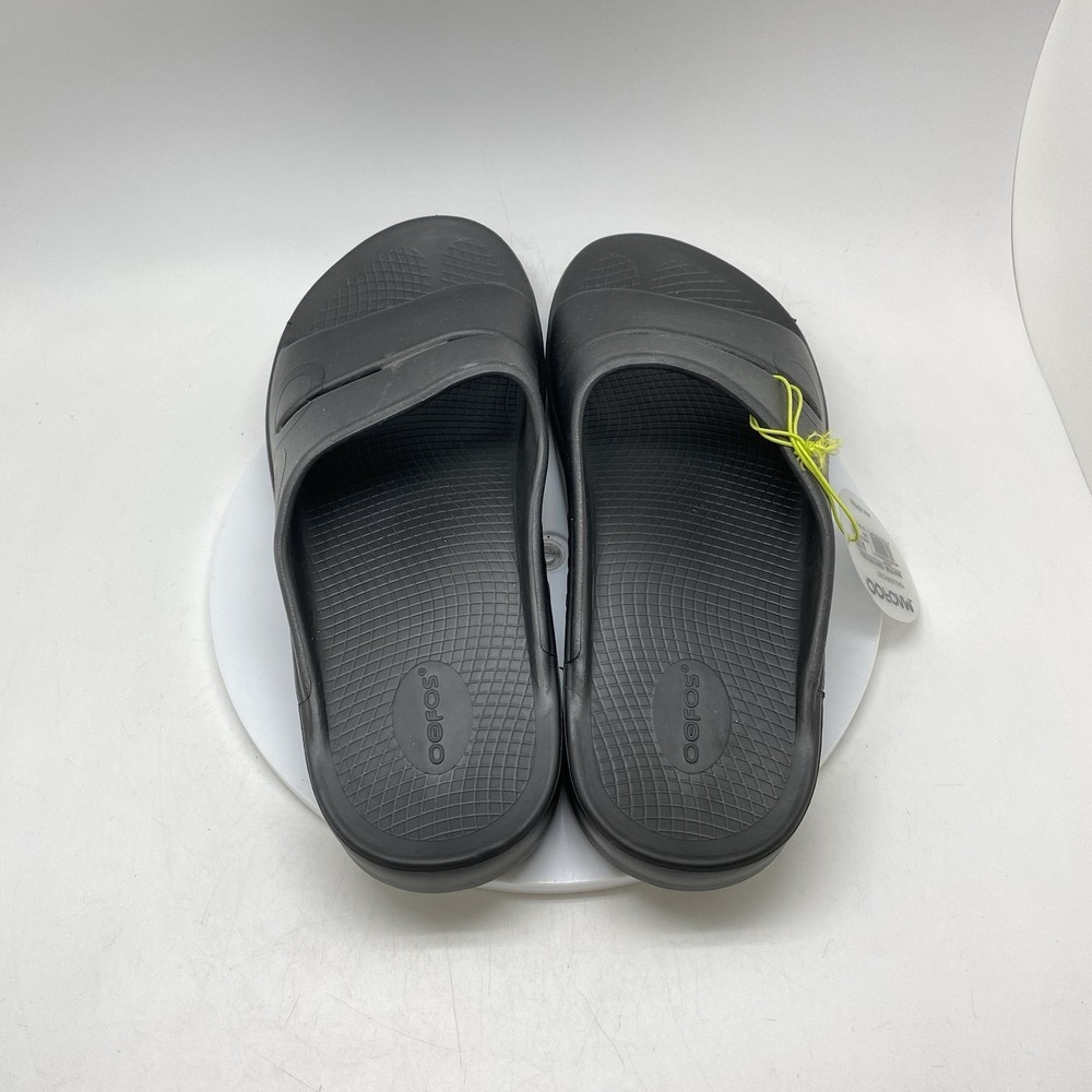 Oofos OOahh Sport Sandals Mens 14 Womens 16 Black Open Slip On Recovery Rubber - Picture 5 of 9
